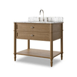 Toulouse Single Vanity - Oak