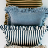 Hepburn Velvet Ruffle Pillow - Beige - 20.5"x20.5"