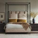 Leigh Canopy Bed - Ecru