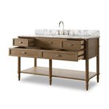 Toulouse Single Wide Vanity - Oak