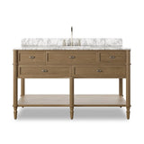 Toulouse Single Wide Vanity - Oak