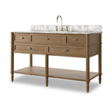 Toulouse Single Wide Vanity - Oak