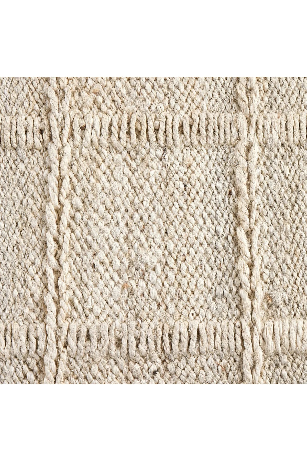 Grid Jute Rug - Bleached