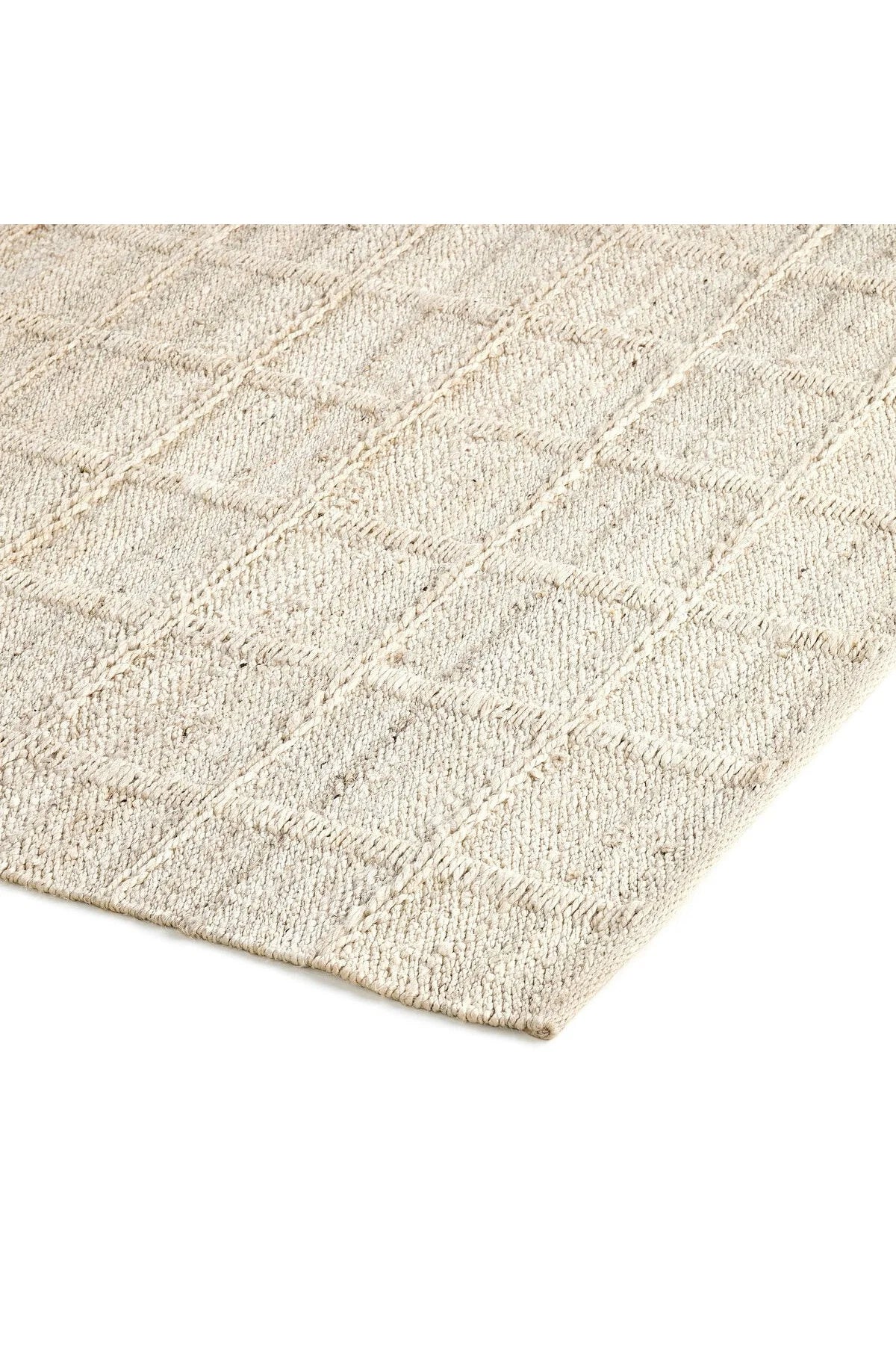 Grid Jute Rug - Bleached