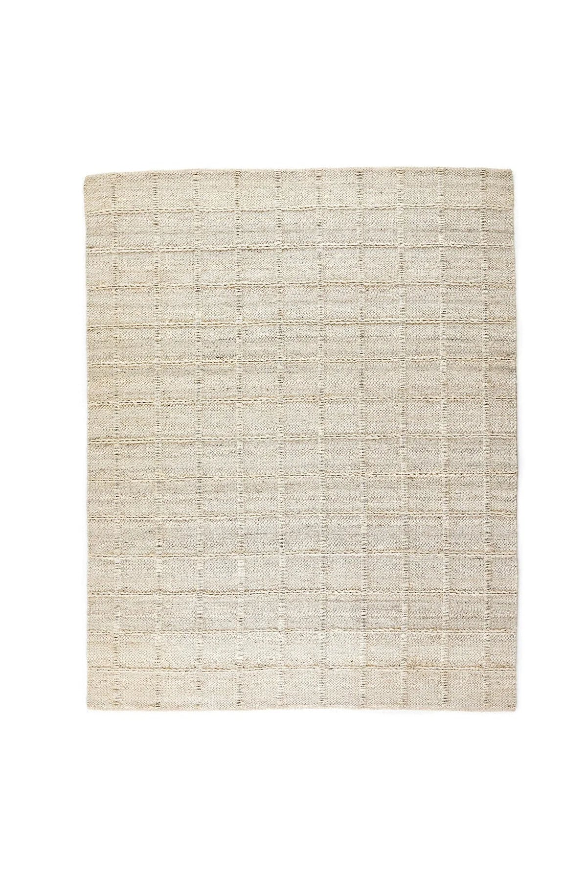 Grid Jute Rug - Bleached