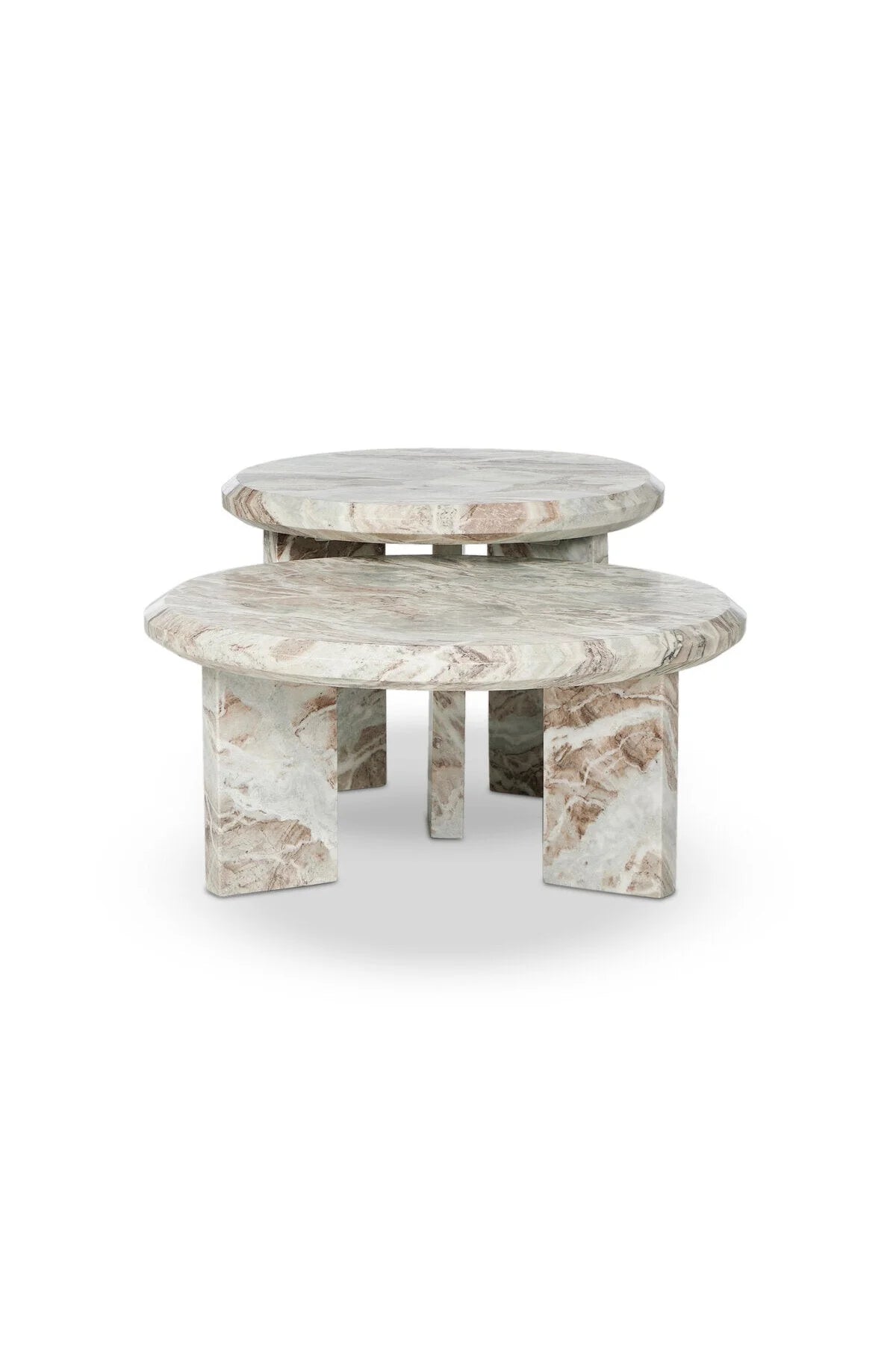 Dakota Nesting Coffee Table Set - Taupe Marble