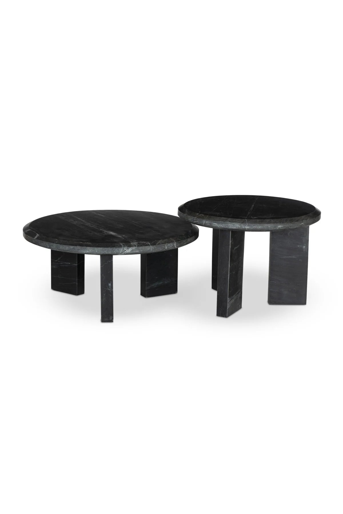 Dakota Nesting Coffee Table Set - Black Marble