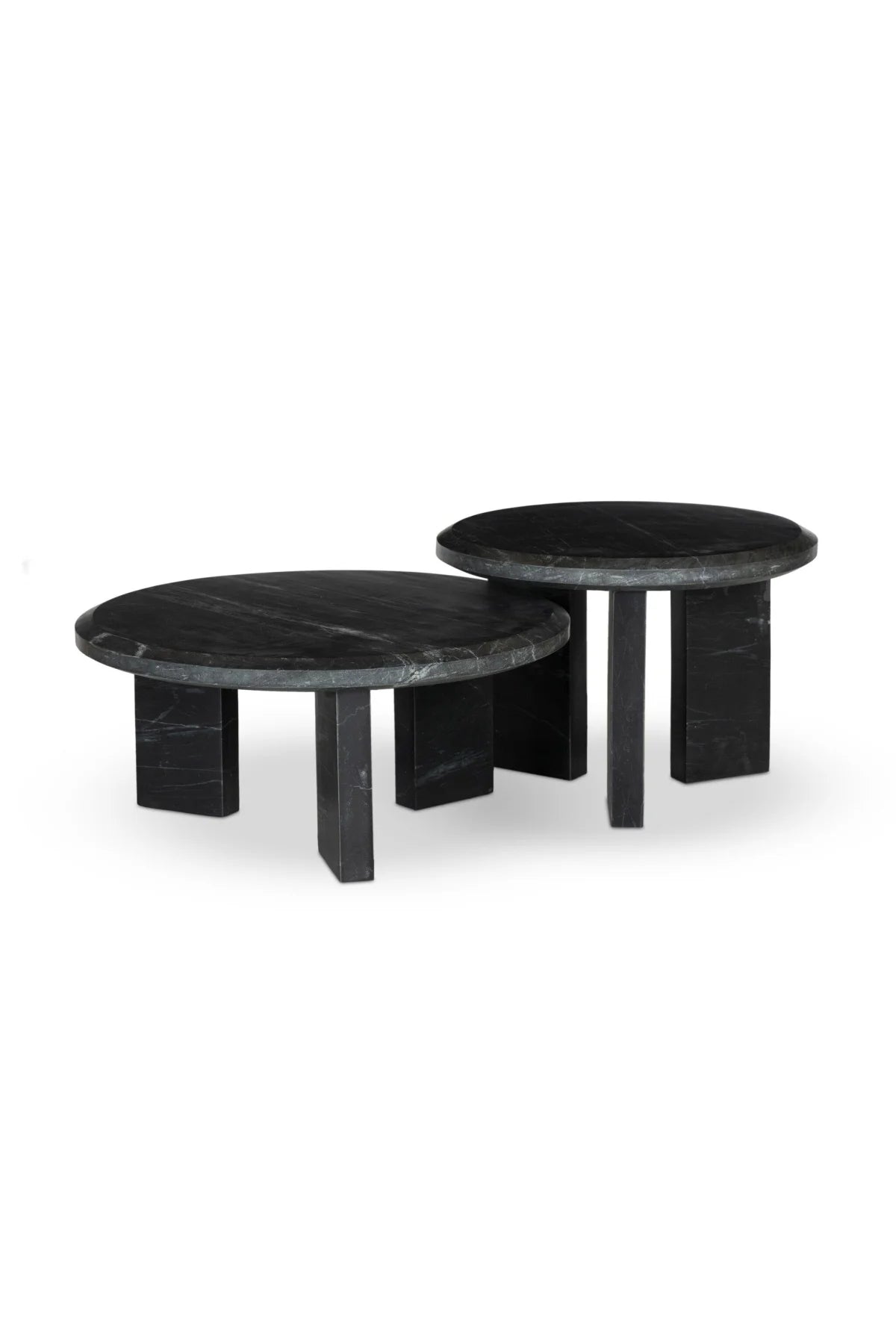 Dakota Nesting Coffee Table Set - Black Marble