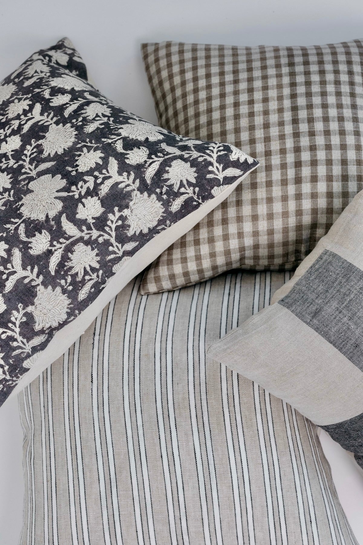 Block Print Floral Pillow - 20