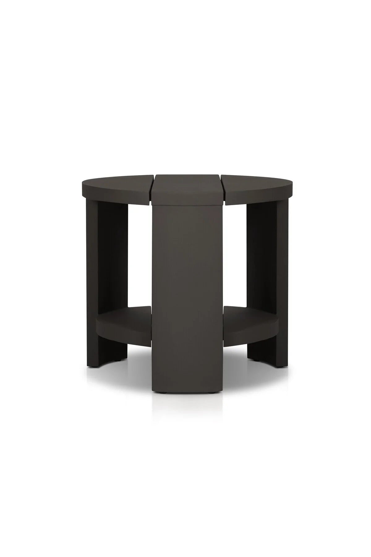 Chrys Outdoor Round End Table - Bronze