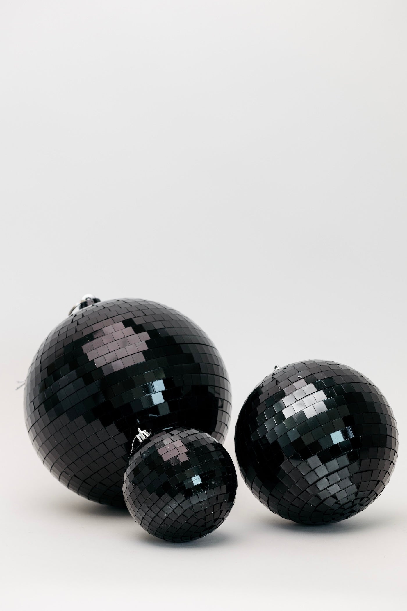 Gleaming Disco Ball Ornament - Black - 3 Sizes