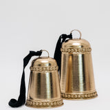 Gold Bell with Ribbon - 2 Sizes
