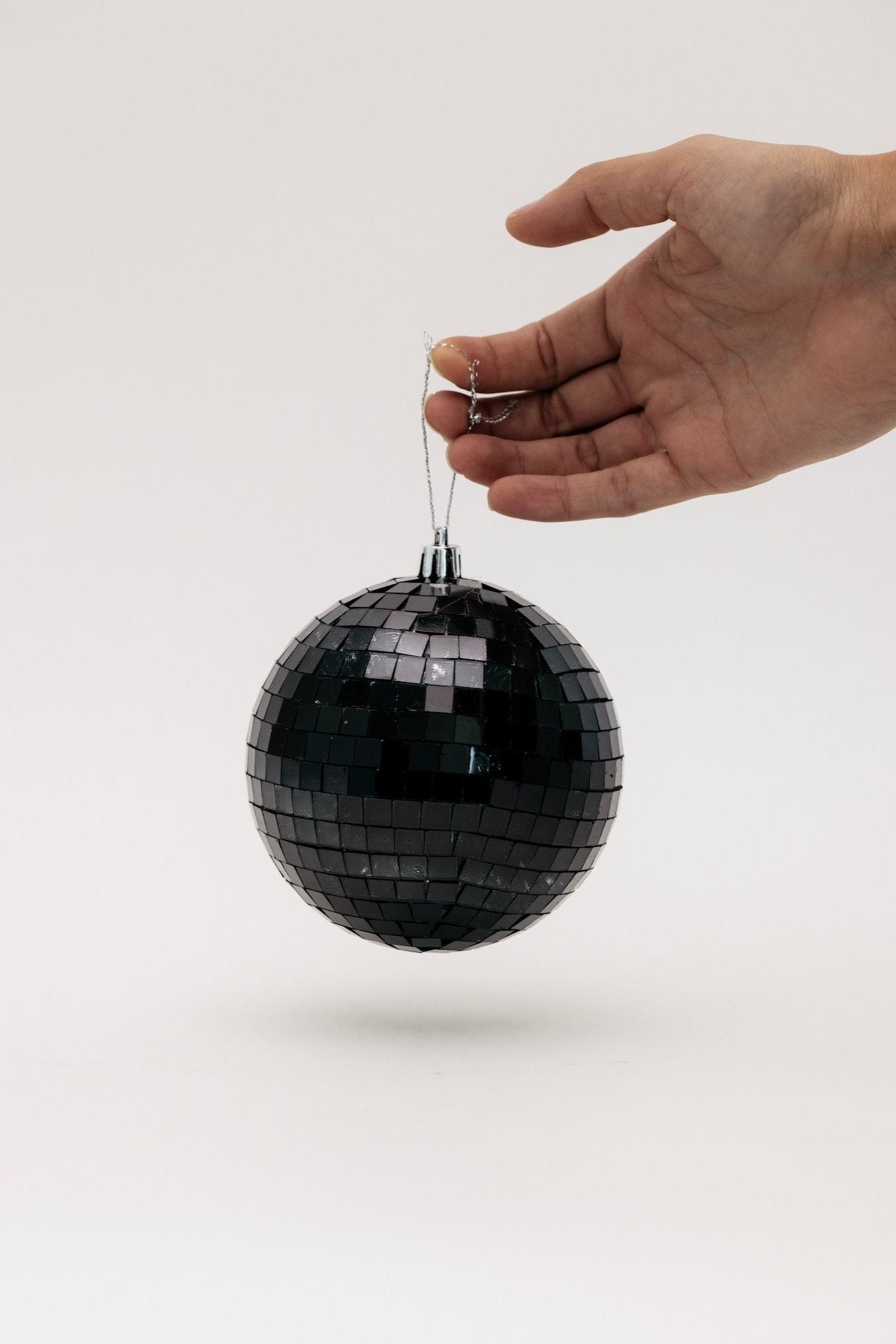 Gleaming Disco Ball Ornament - Black - 3 Sizes