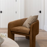 Marla Cognac Velvet Accent Chair