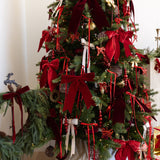 Metal Striped Bow Ornament - 2 Sizes