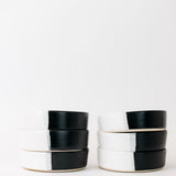 Dawson Stoneware Bowl - Matte Black/White - Set of 6