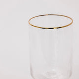 Gisele Wine Glass w/ Gold Rim