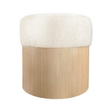 Nimes Velour Fur Ottoman - 3 Colors
