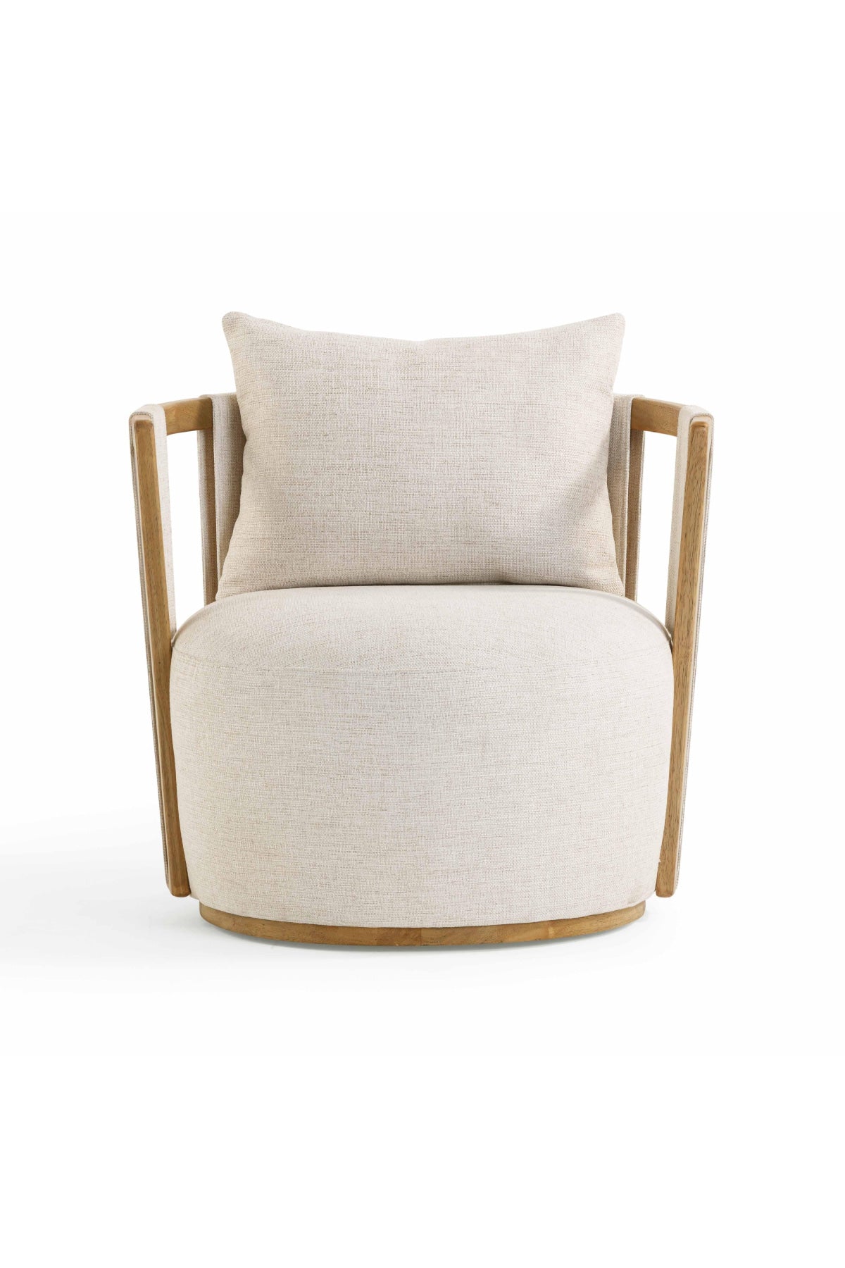 Hartlie Swivel Chair - Cream