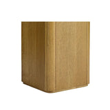 Marisol Oak & Travertine Side Table - 2 Finishes