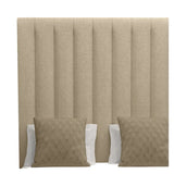 Moyra 87" Vertical Channel Tufted Bed - Performance Flax