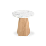 Evelyn Accent Table - Ashen Gray Matrix Marble