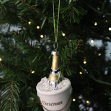 Champagne Ornament - White