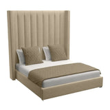 Aylet 87" Vertical Channel Shelter Bed - Performance Flax
