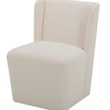 Cormac Rolling Dining Chair - Cream