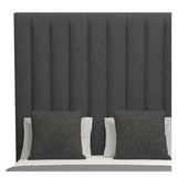Moyra 87" Vertical Channel Tufted Bed - Performance Charcoal