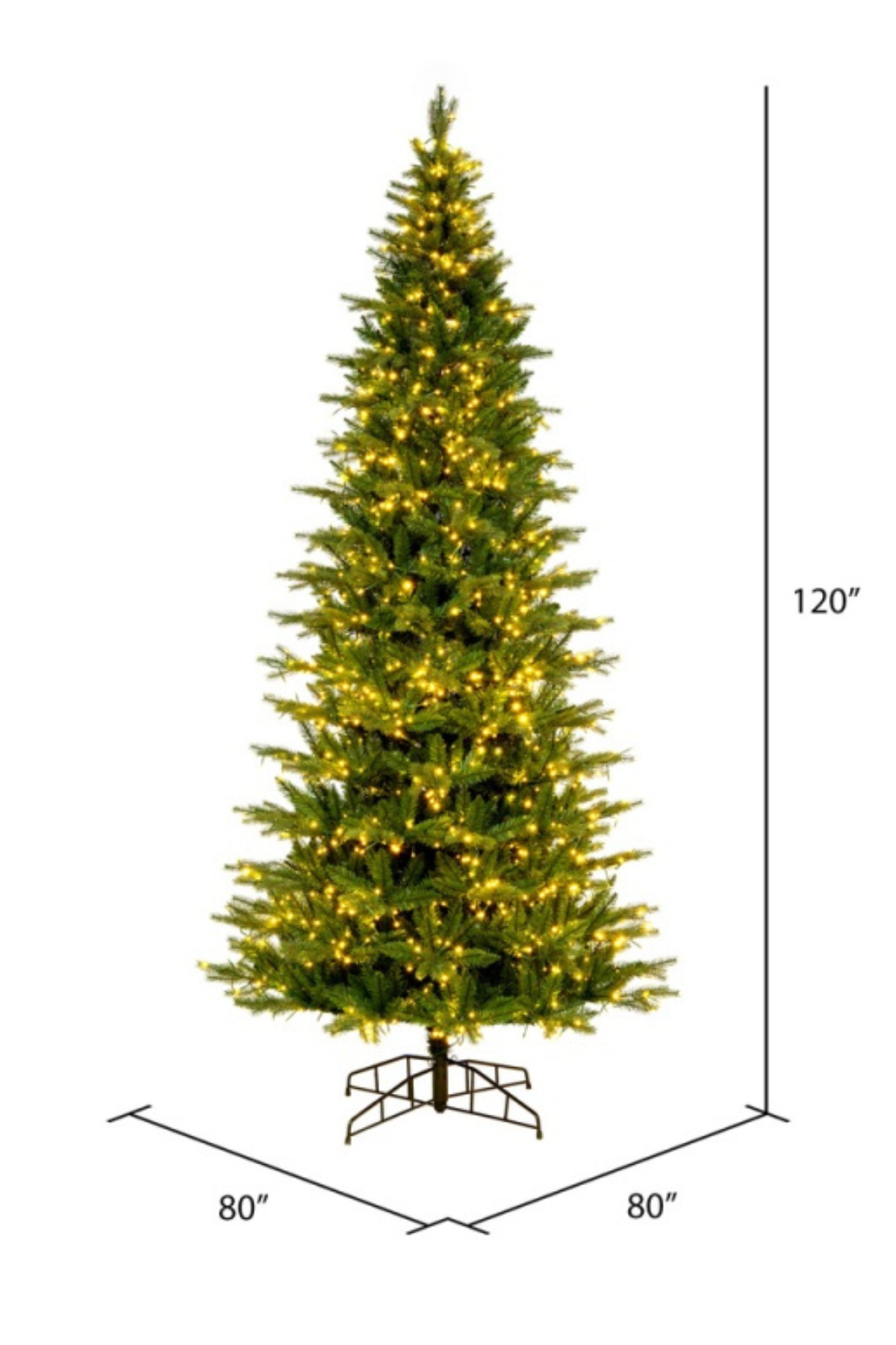 O' Christmas Artificial Pine Pre-Lit Tree - 10'