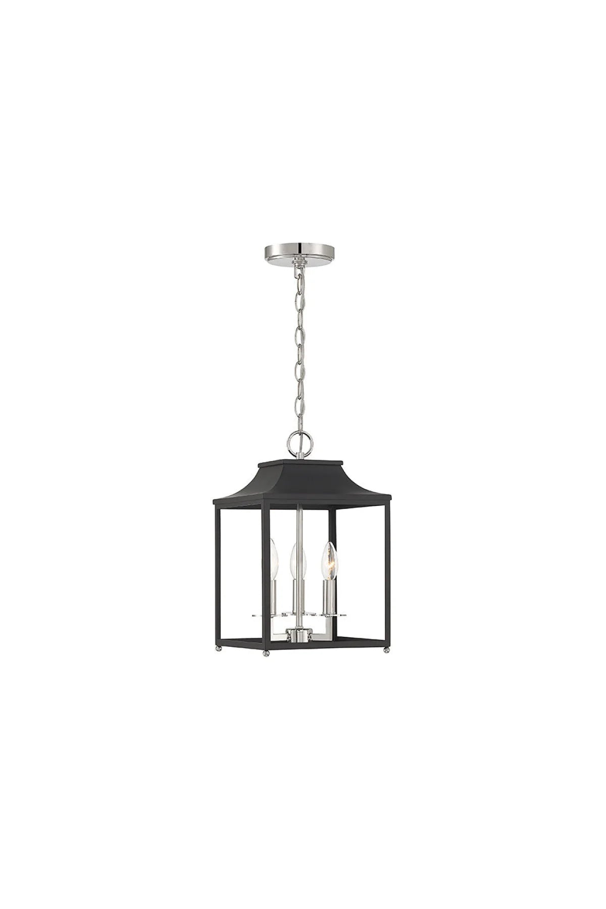 Rochester Pendant - Black + Polished Nickel