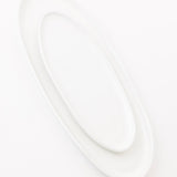 Ines Oval Lipped Serving Plate - Matte White - Set of 2