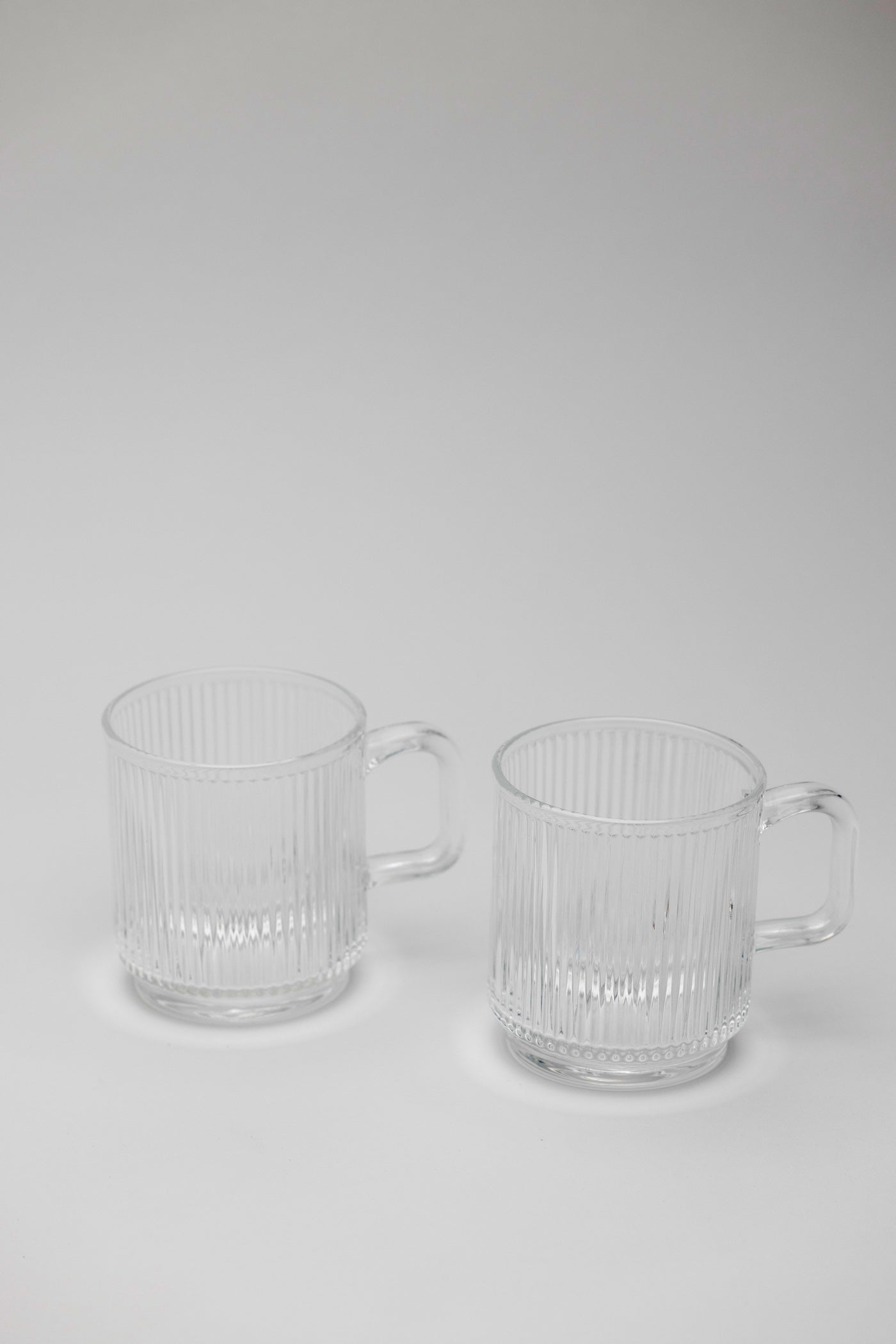 Dixon Ribbed Glass Mug - Set of 2