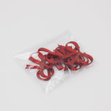 Bow Drink Accessory - Red - Set of 8