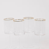 Gisele Wine Glass w/ Gold Rim