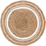 Braided Jute Rectangle Rug - Natural and White