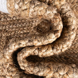 Braided Jute Rectangle Rug - Natural and White