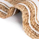Braided Jute Rectangle Rug - Natural and White