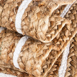 Braided Jute Rectangle Rug - Natural and White