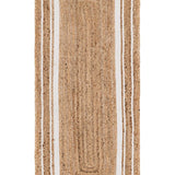 Braided Jute Rectangle Rug - Natural and White