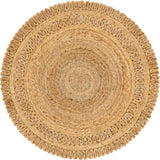 Natural Braided Jute Round Rug
