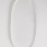 Ines Oval Lipped Serving Plate - Matte White - Set of 2