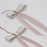 Metal Striped Bow Ornament - 2 Sizes