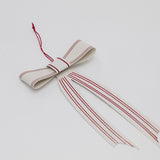 Metal Striped Bow Ornament - 2 Sizes