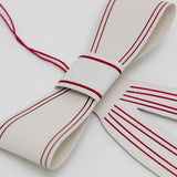 Metal Striped Bow Ornament - 2 Sizes