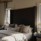 Aylet 87" Upholstered Bed - Performance Brown