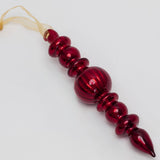 Glass Finial Ornament - Dark Red