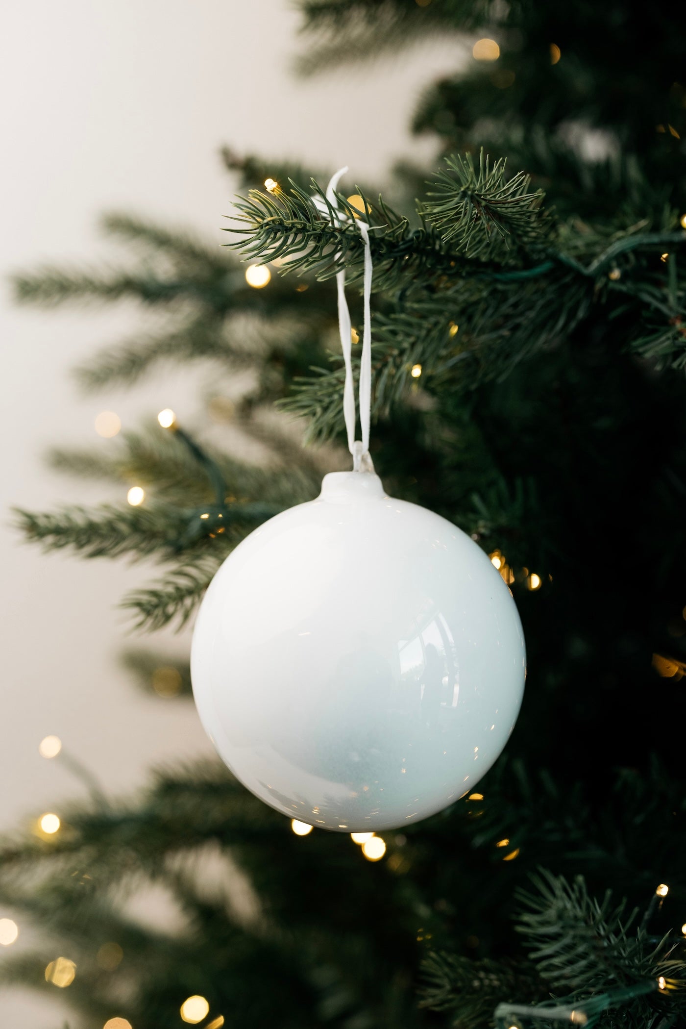 Spirits Bright Ornament - White - 2 Sizes