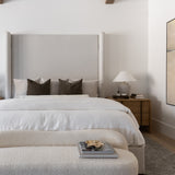 Aylet 87" Upholstered Bed - Performance White